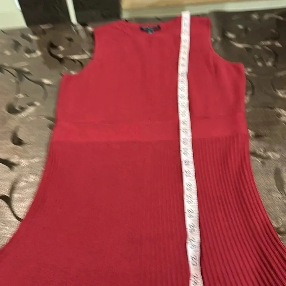 Banana Republic factory PLEATED MIDI SWEATER DRESSVine red color - Picture 10 of 10